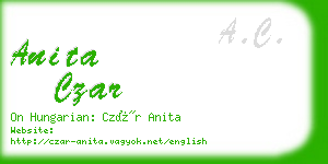 anita czar business card